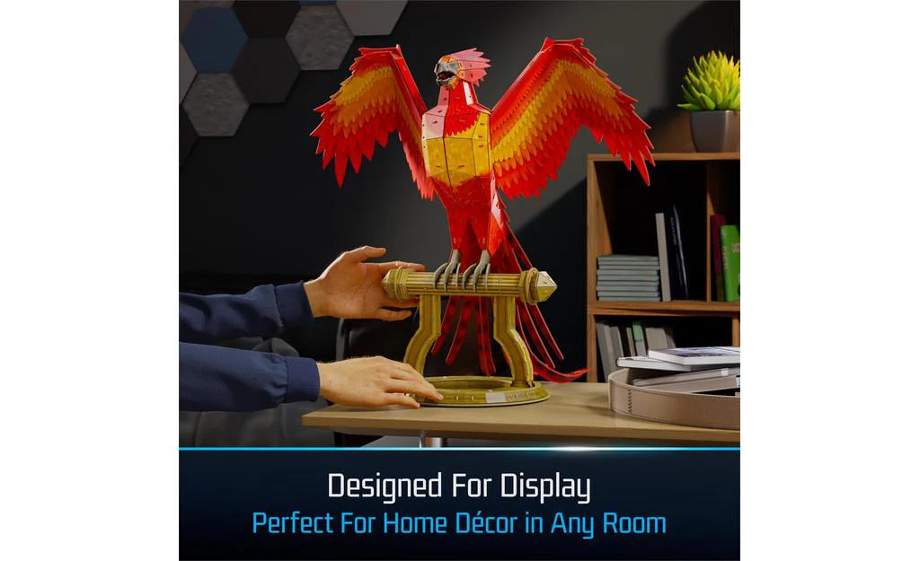 4D Build, Harry Potter Fawkes Phoenix on Stand - Image 5