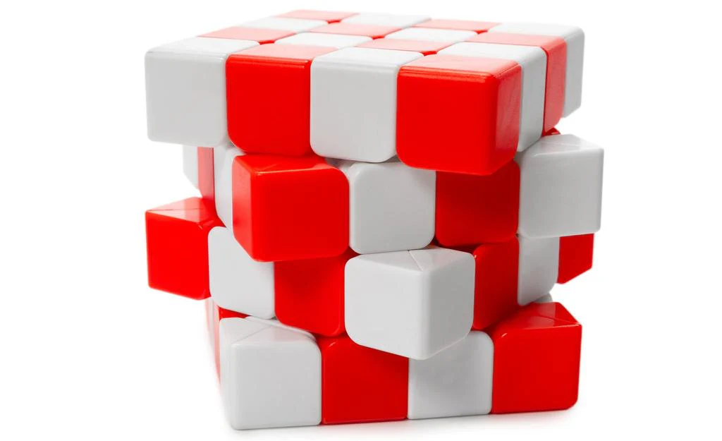 4x4x4 Sudoku Cube - 2-Color, White/Red - Image 2