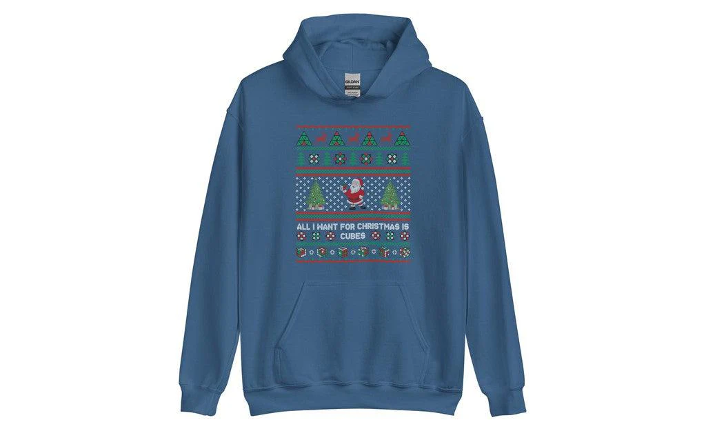 All I Want For Christmas Is Cubes - Rubik's Cube Hoodie - Image 4