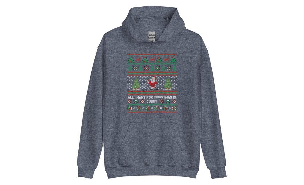 All I Want For Christmas Is Cubes - Rubik's Cube Hoodie - Image 5