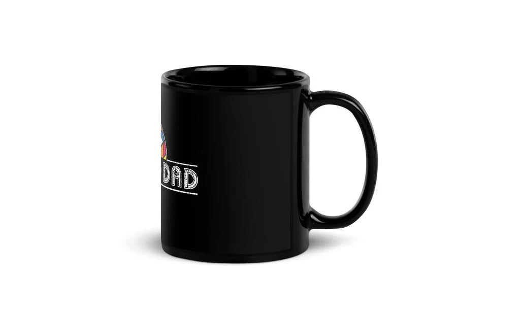 Cubing Dad Rubik's Cube Black Glossy Mug - Image 3