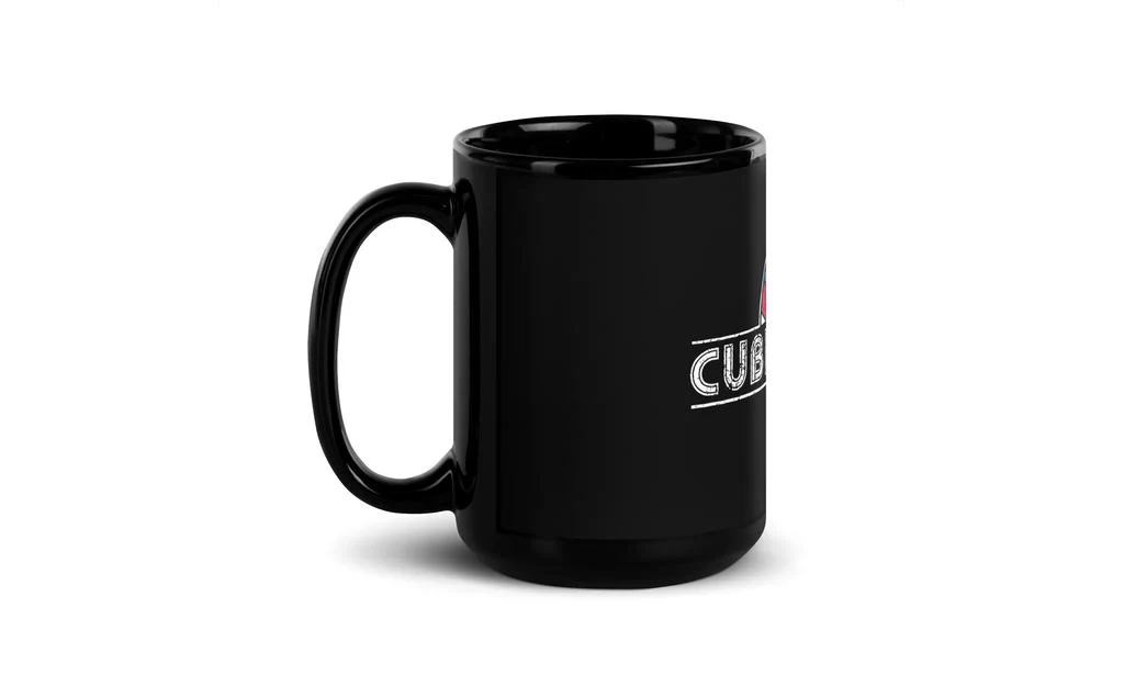 Cubing Dad Rubik's Cube Black Glossy Mug - Image 4