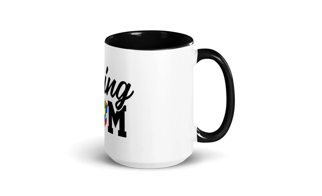 Cubing Mom Mug Rubik's Cube with Color Inside and on Handle - Image 4