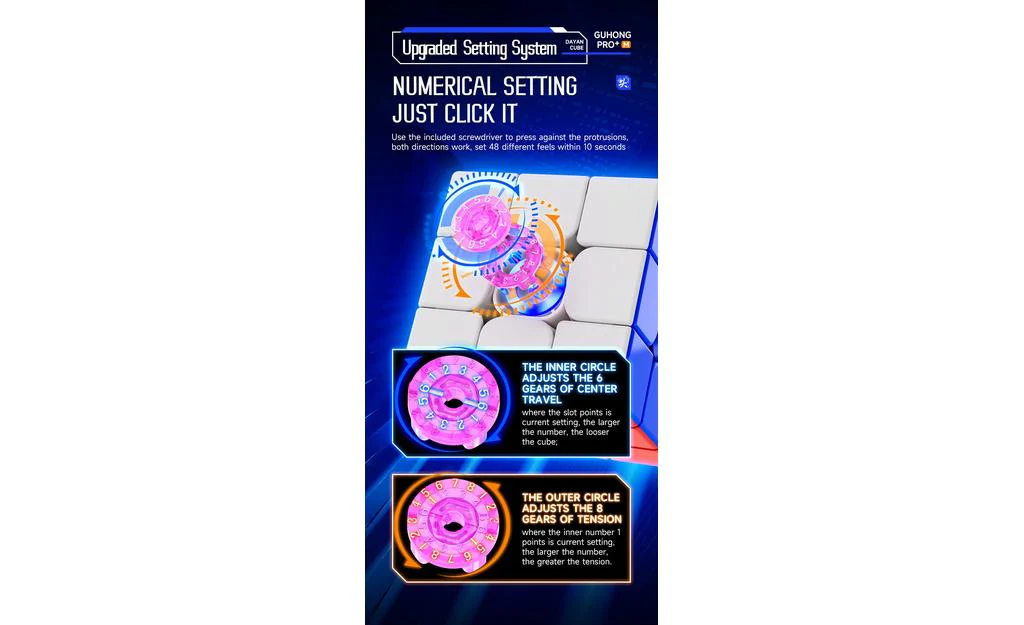 DaYan GuHong Pro+ 3x3 (Magnetic, MagLev, Core Magnets) - 54mm - Image 12