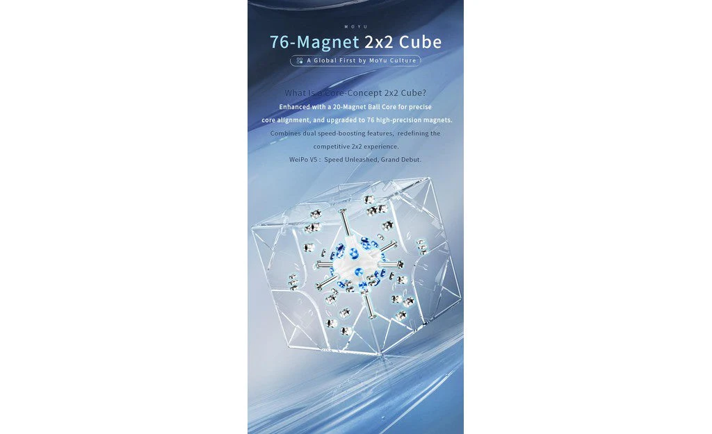 MoYu WeiPo 2x2 V5 (Magnetic, 20-Magnet Ball-Core, UV Coated) - Image 8