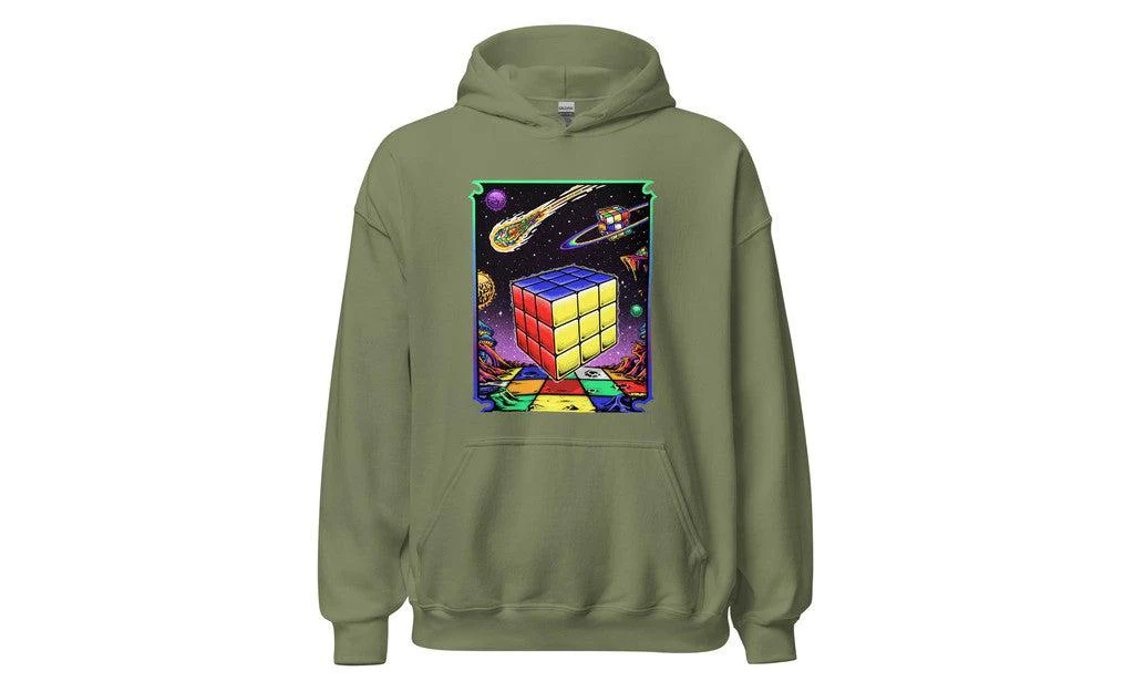Rubik's Cube in Space - Rubik's Cube Hoodie - Image 9