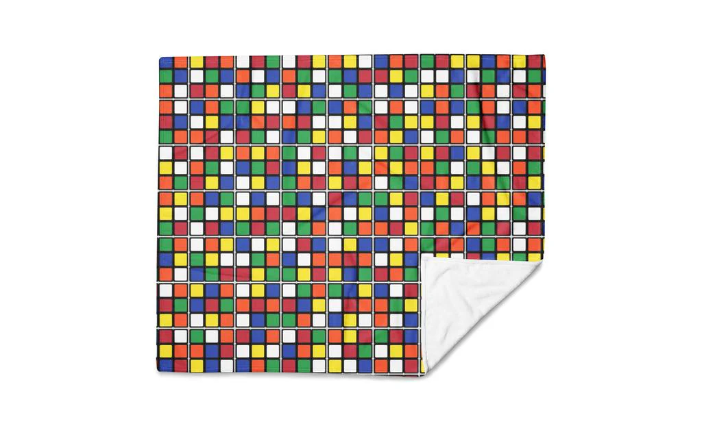 Scrambled Rubik's Cube Throw Blanket - Image 3