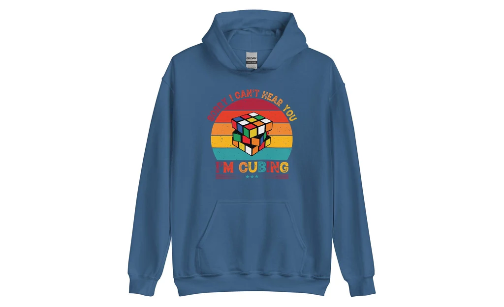 Sorry, I Can't Hear You, I'm Cubing - Rubik's Cube Hoodie - Image 4