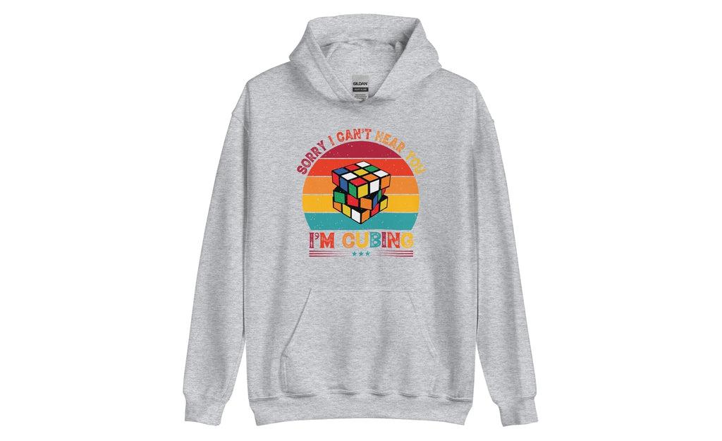 Sorry, I Can't Hear You, I'm Cubing - Rubik's Cube Hoodie - Image 6