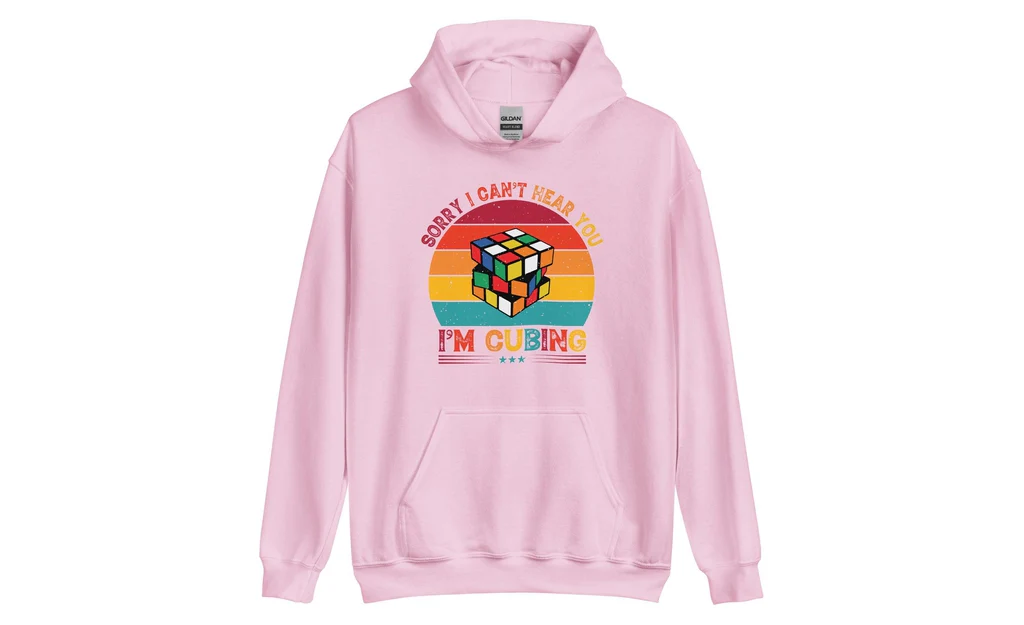 Sorry, I Can't Hear You, I'm Cubing - Rubik's Cube Hoodie - Image 8