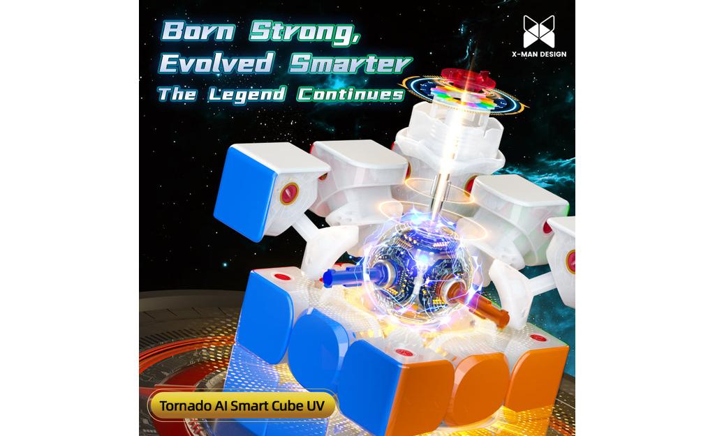 X-Man Tornado V4 AI 3x3 (Magnetic, UV Coated) + Charging Case - Bluetooth Smart Cube - Image 10